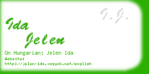 ida jelen business card